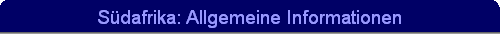 S�dafrika: Allgemeine Informationen