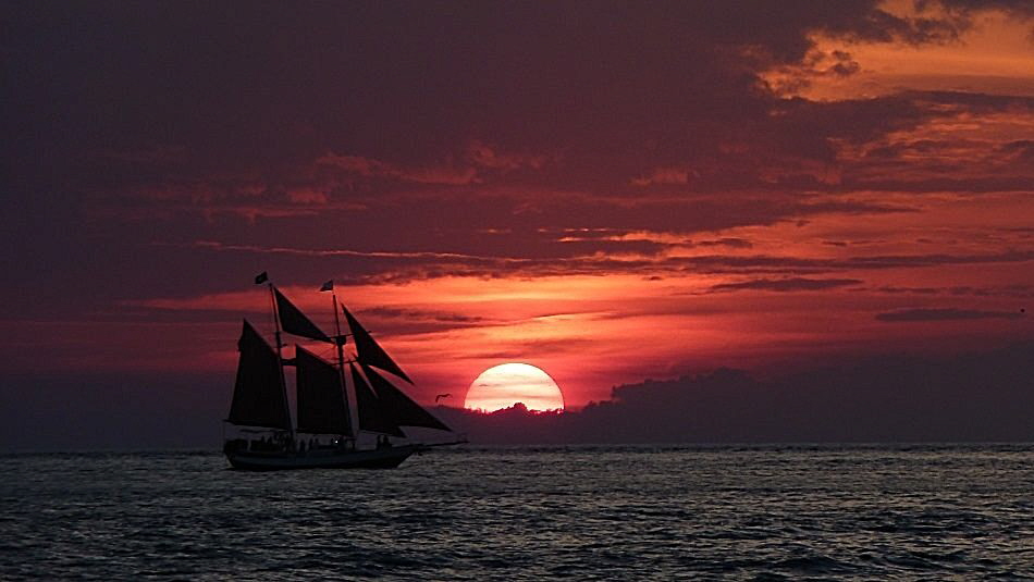 Kitschiger Sonnenuntergang in Key West