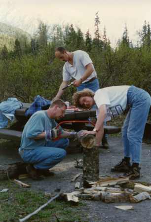 Unser erstes Holz machen