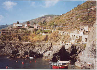 Der Hafen in Manarola