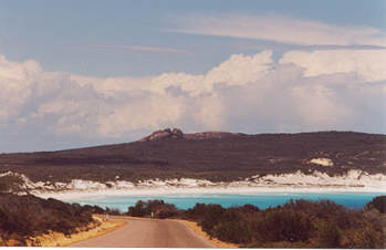 Anfahrt auf die Lucky Bay
